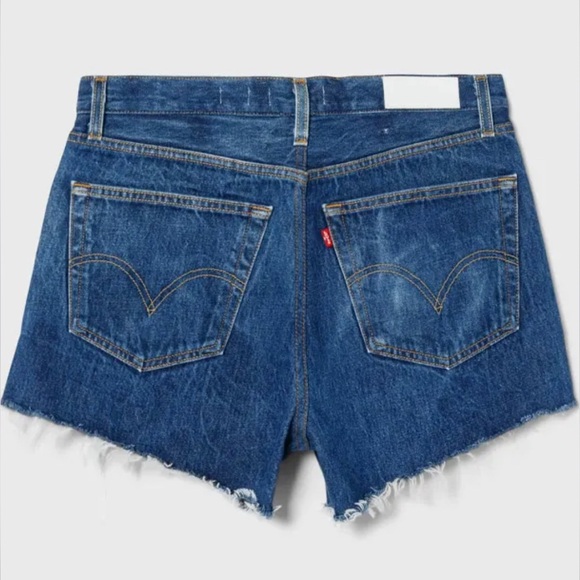 RE/DONE High Waisted Button Down Shorts - Picture 4 of 5